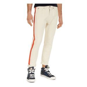 NWT GUESS Mens Beige Tapered, Classic Fit Jeans 34 Waist